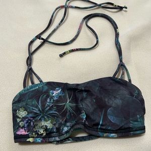 Lulu Lemon Sports Bra Botanical Print Halter size 4